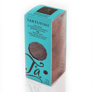 Tartufini cu ciocolata neagra - portocale - pudrate cu cacao | T‘A Milano